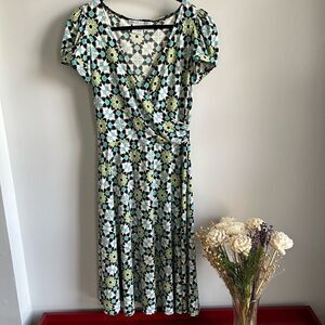 Maggy London Floral Faux Wrap Dress